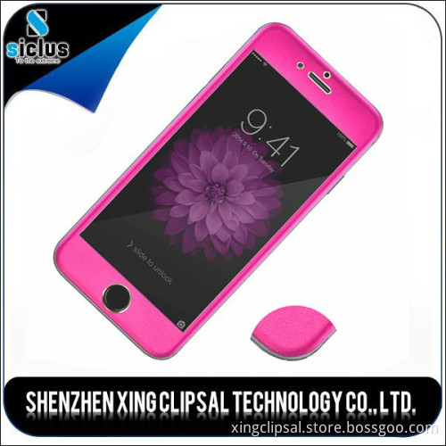 Crystal PC color tempered glass screen protector packaging with good quality for iphone 6 6 plus
